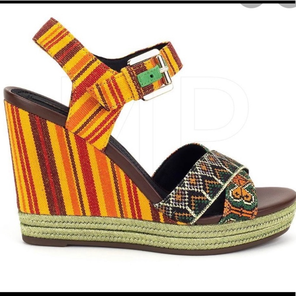 Geox Janira Print Canvas Boho Vibe Sandals